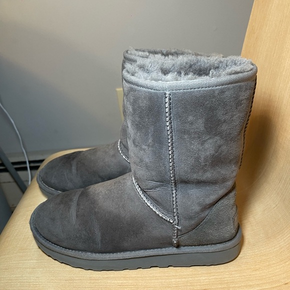 Classic Short Grey Ugg Boots - Picture 2 of 8